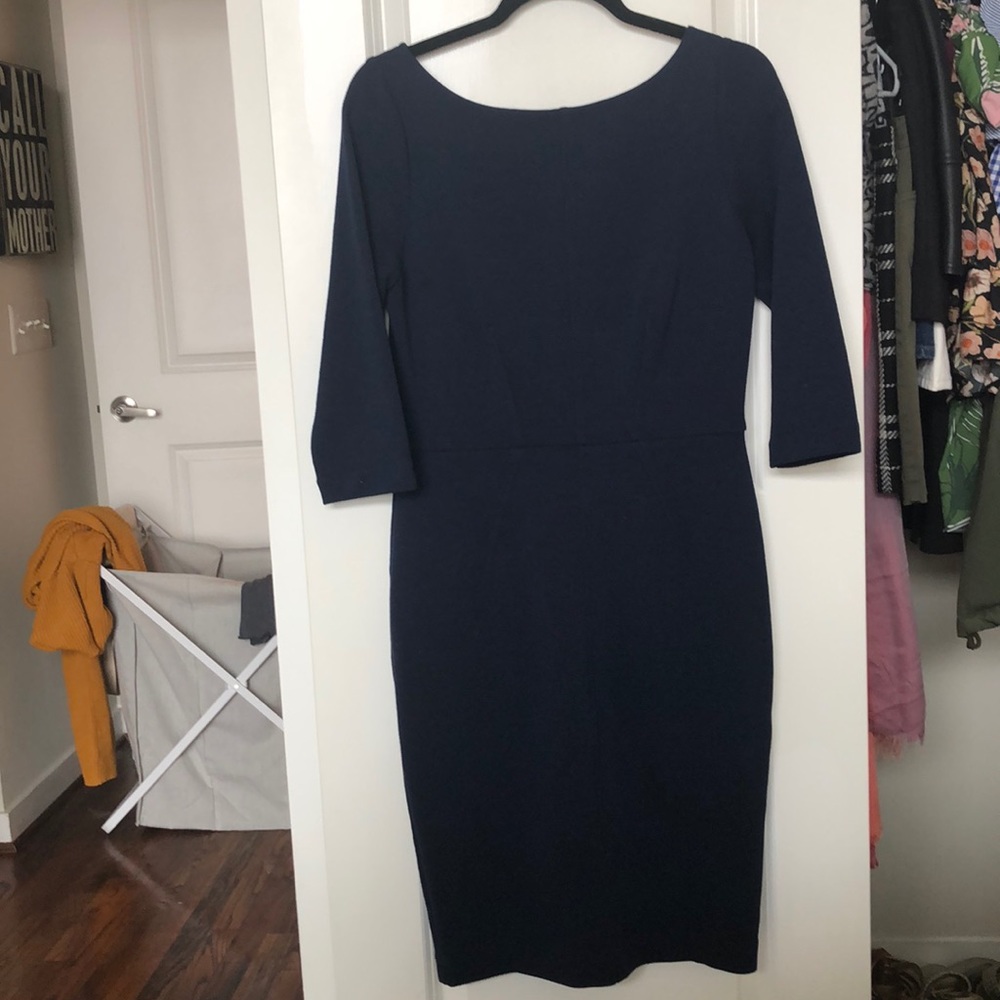 Navy Sheath Dress Boden Size 8P Like New